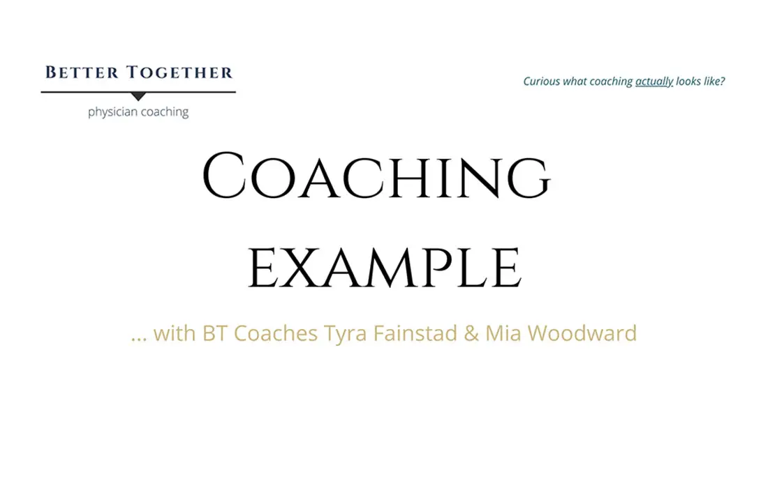 Watch live coaching example